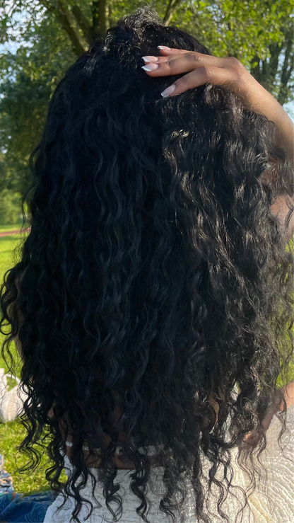 Cambodian Deep Wavy Clip Ins
